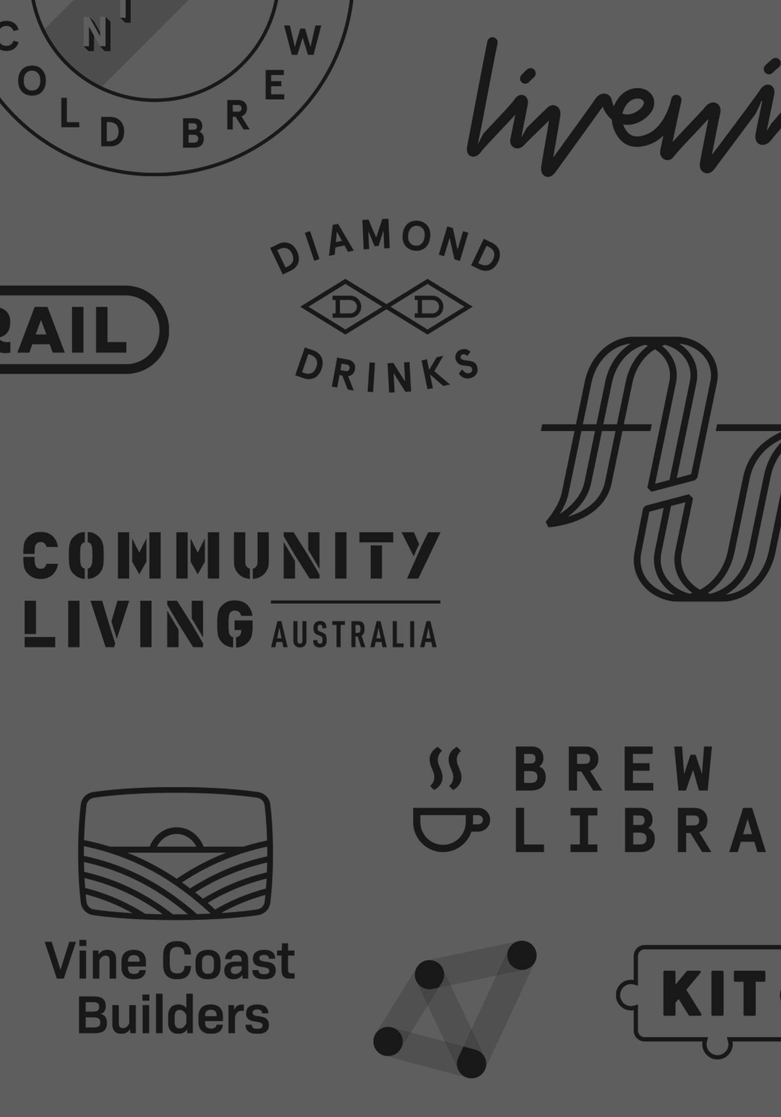 A collection of logos developed by Sam Jusaitis.