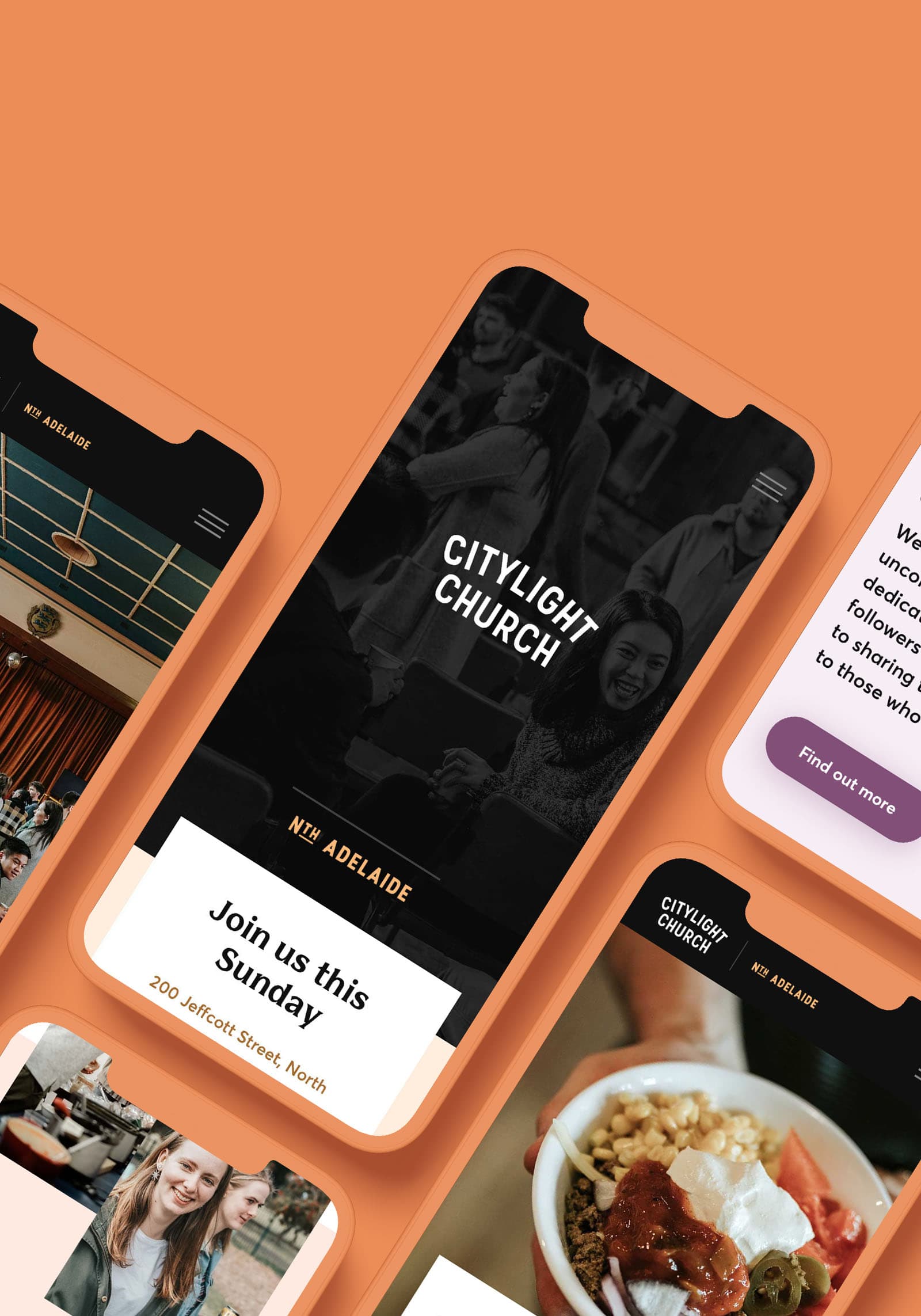 CityLight Church North Adelaide website on mobile devices.